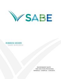 Ribbon Mixer Product Sheet