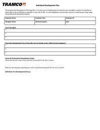 Tramco Individual Development Plan